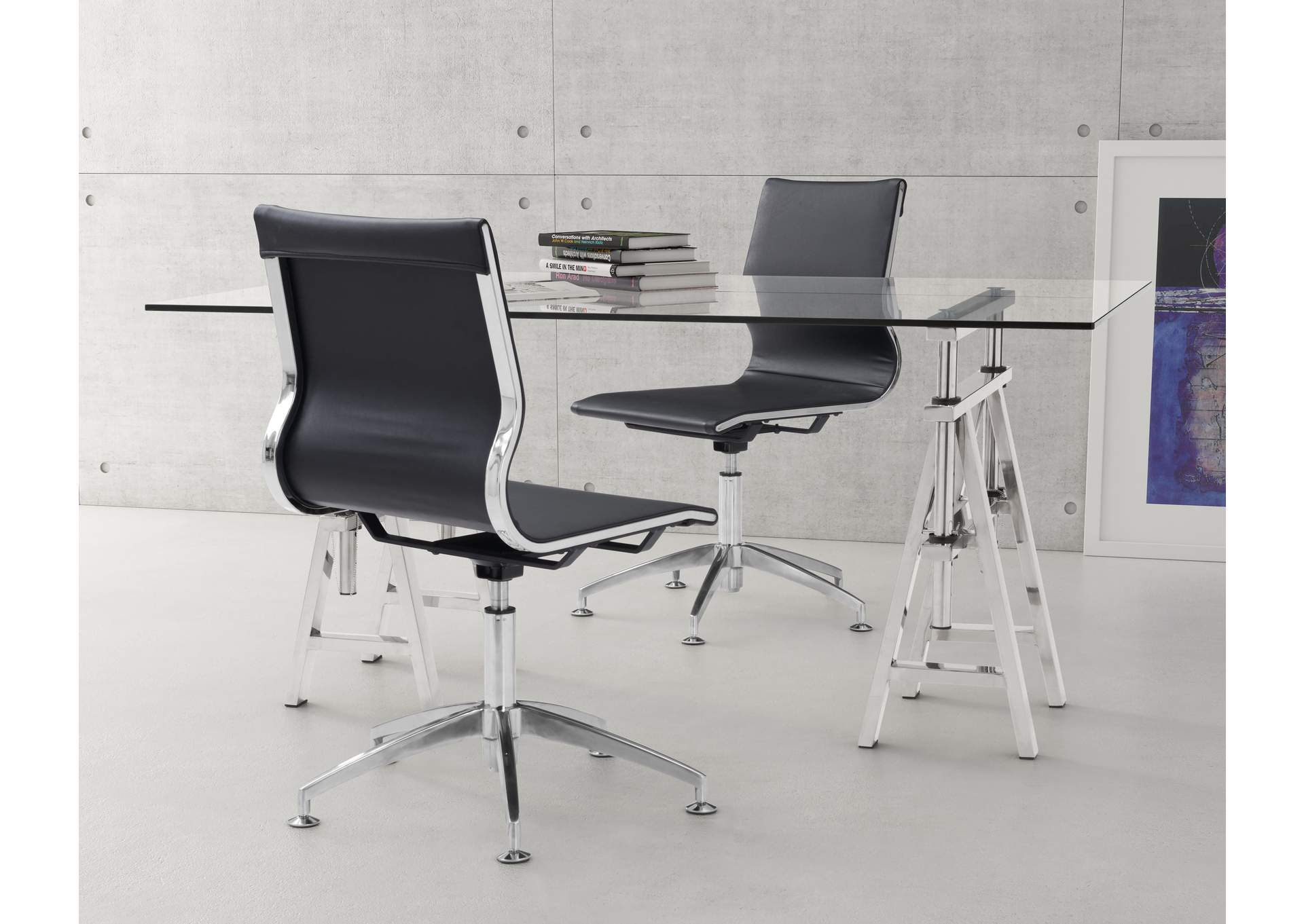 Glider Conference Chair Black,Zuo