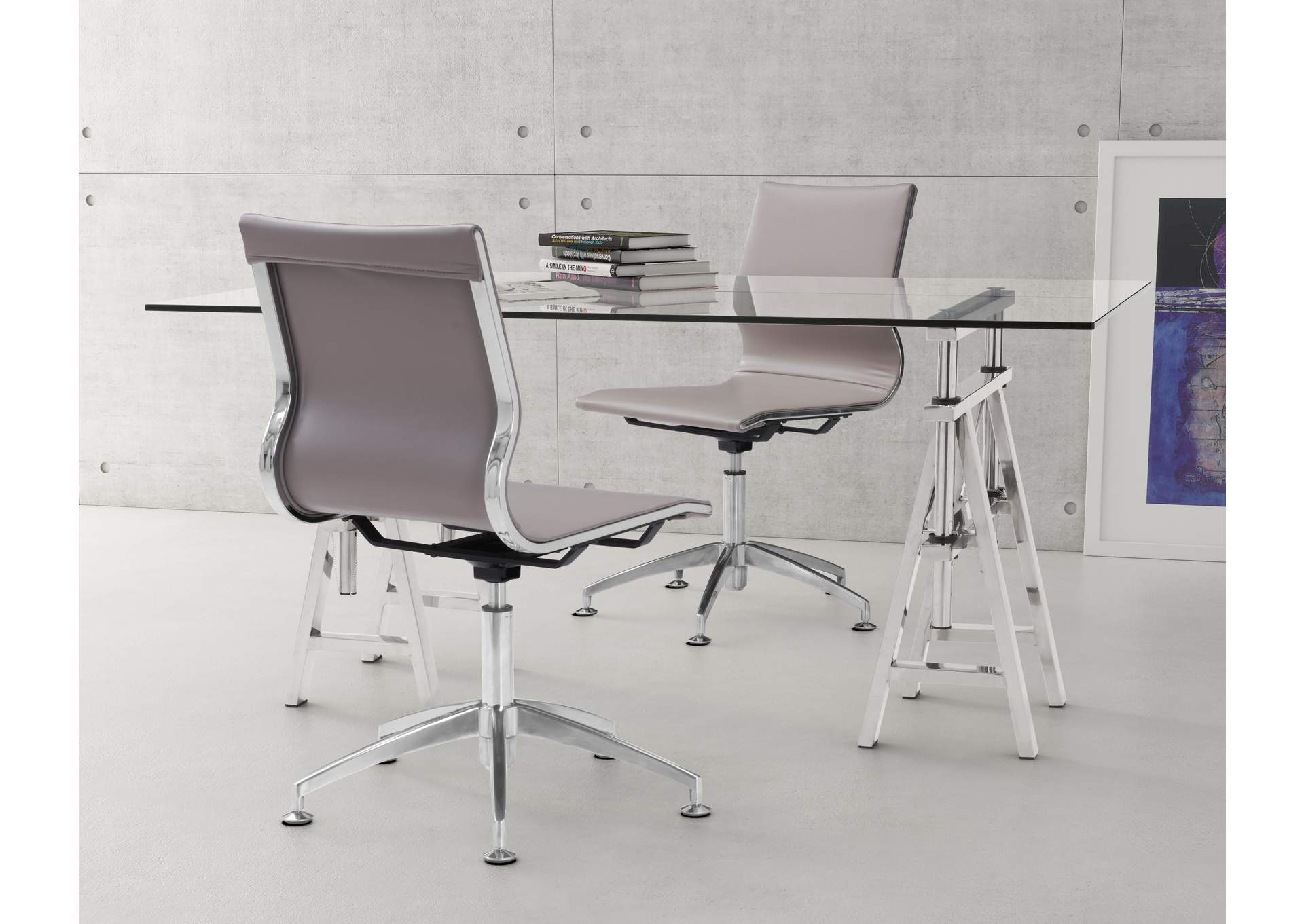Glider Conference Chair Taupe,Zuo