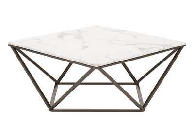 Image for Tintern Coffee Table White & Antique Brass