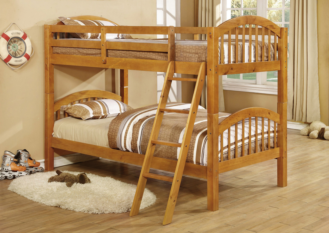 Twin Solid Wood Oak Bunkbed,ABF eCircular Specials