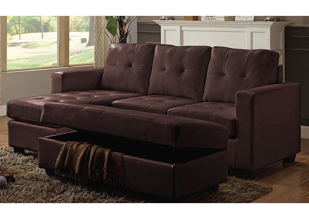 Espresso Sectional w/ Free Ottoman,ABF eCircular Specials