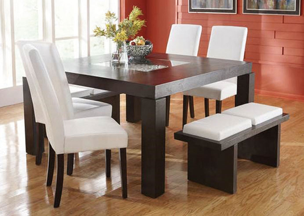 Lucky White Dining Table w/ 4 Chairs (Bench Available),ABF eCircular Specials