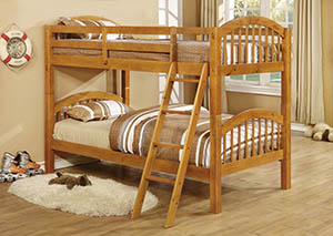 Image for Twin Solid Wood Oak Bunkbed