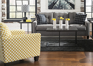 Image for Sofa and Yellow Accent Chair
