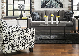 Image for Sofa and Raven Accent Chair