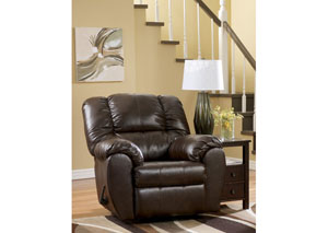 Image for Espresso Rocker Recliner w/ FREE Chairside Table!