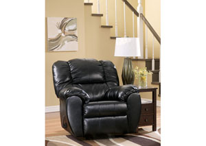 Image for Black Rocker Recliner w/ FREE Chairside Table!