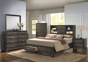 Image for Bowie Queen Storage Bed w/ Dresser, and Mirror