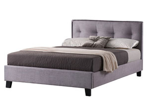 Image for Faded Grey Upholstered Queen Bed