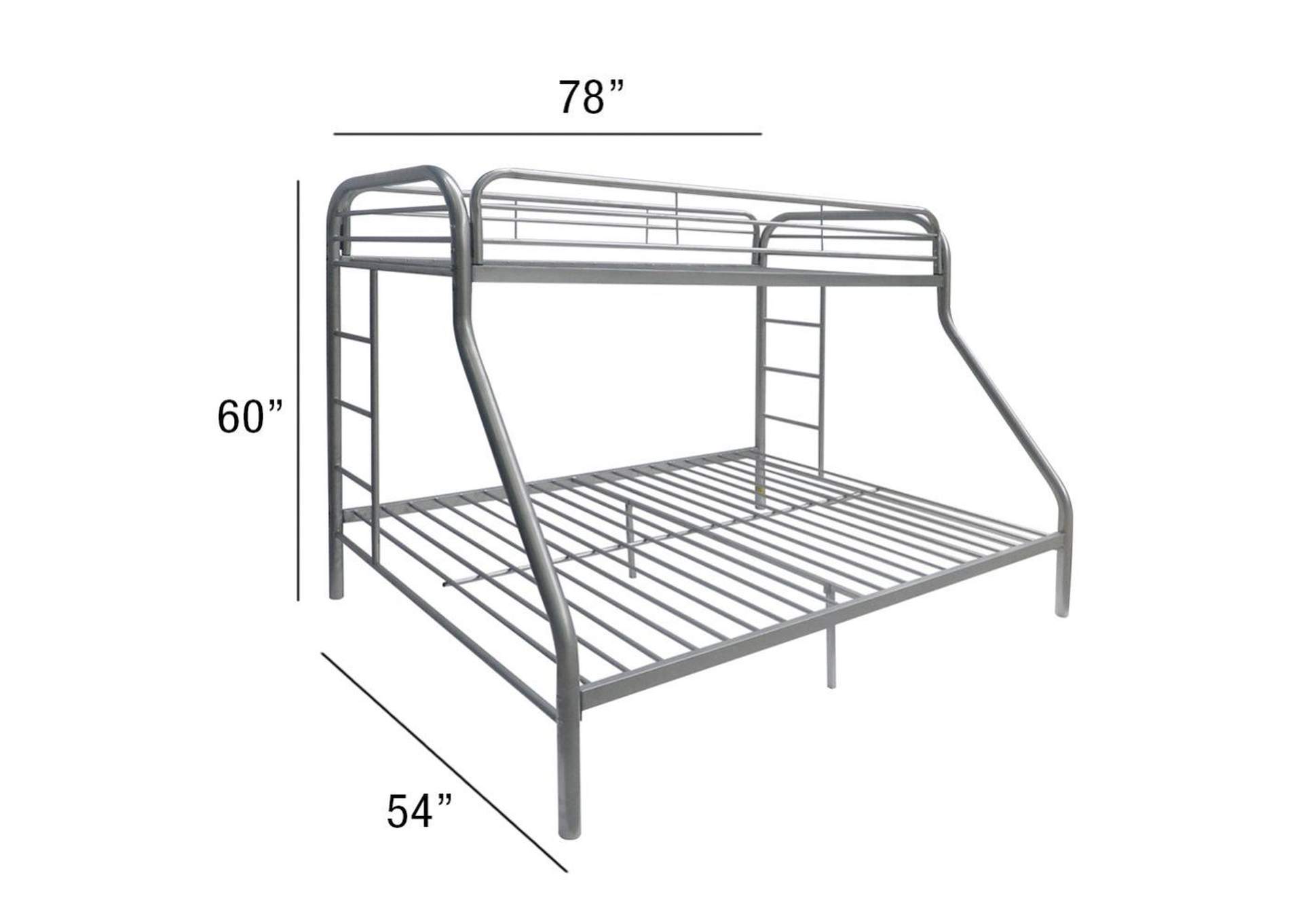 Tritan Silver Twin/Full Bunk Bed,Acme