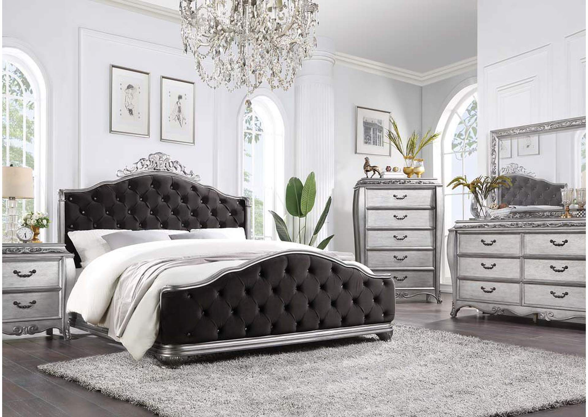 Leonora Eastern King Bed,Acme