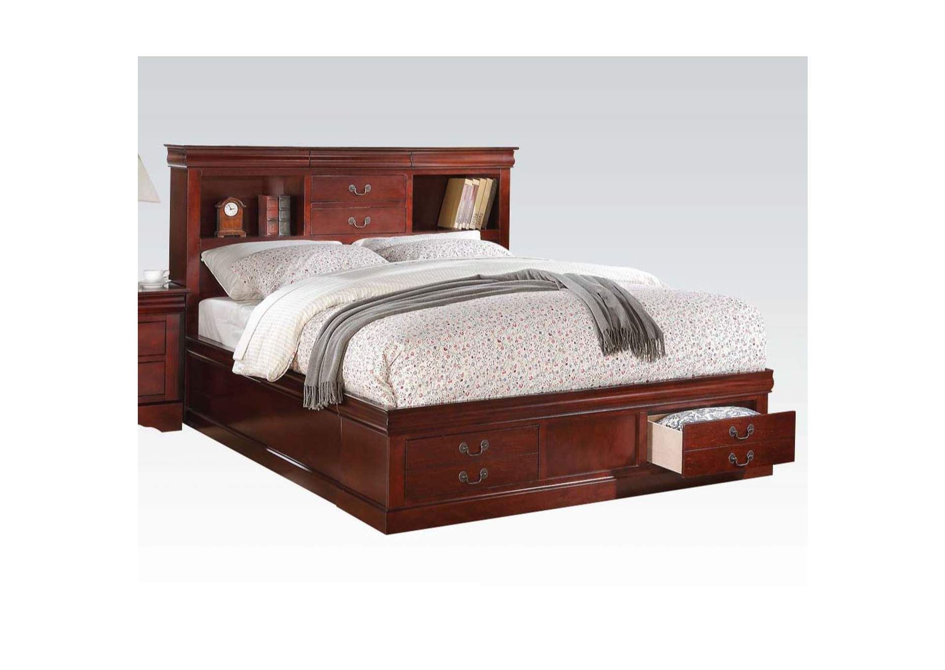 Acme Louis Philippe III Queen Bed Black