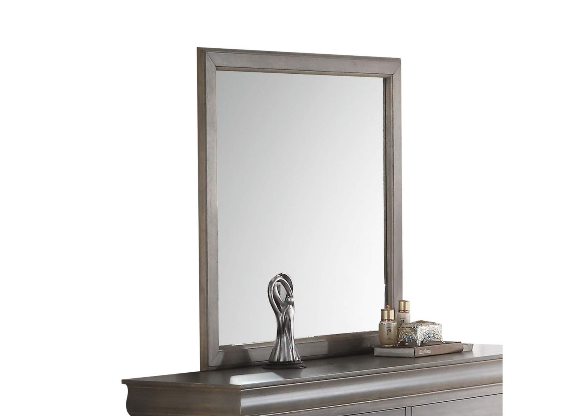 ACME Louis Philippe Mirror in Dark Gray