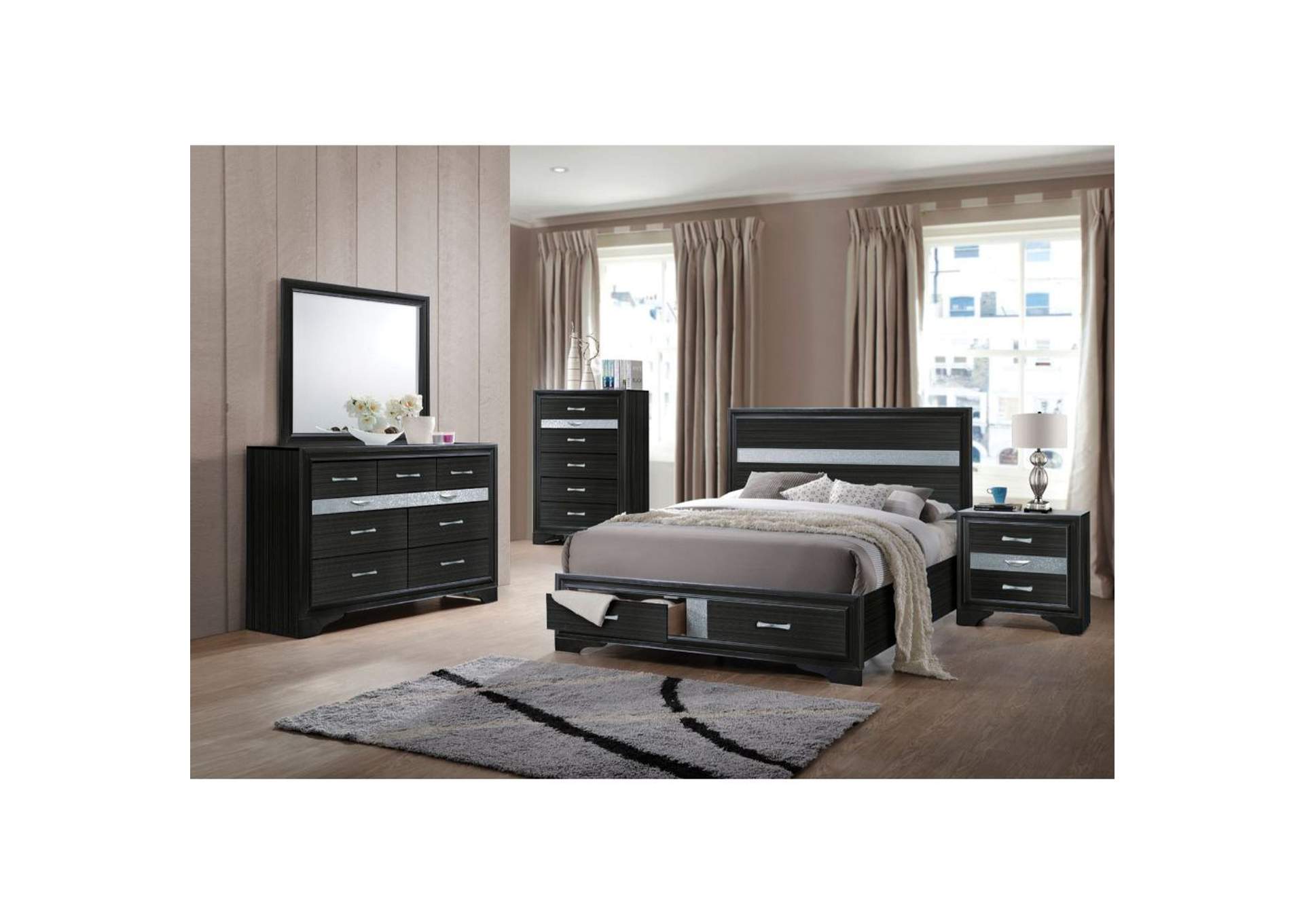 Black Naima Queen Bed,Acme