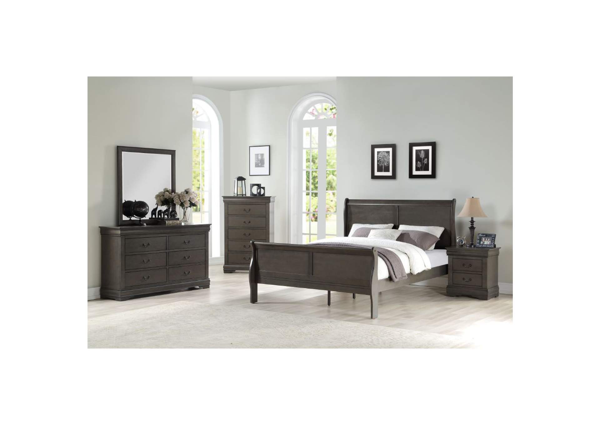 Louis Philippe Queen Bed,Acme