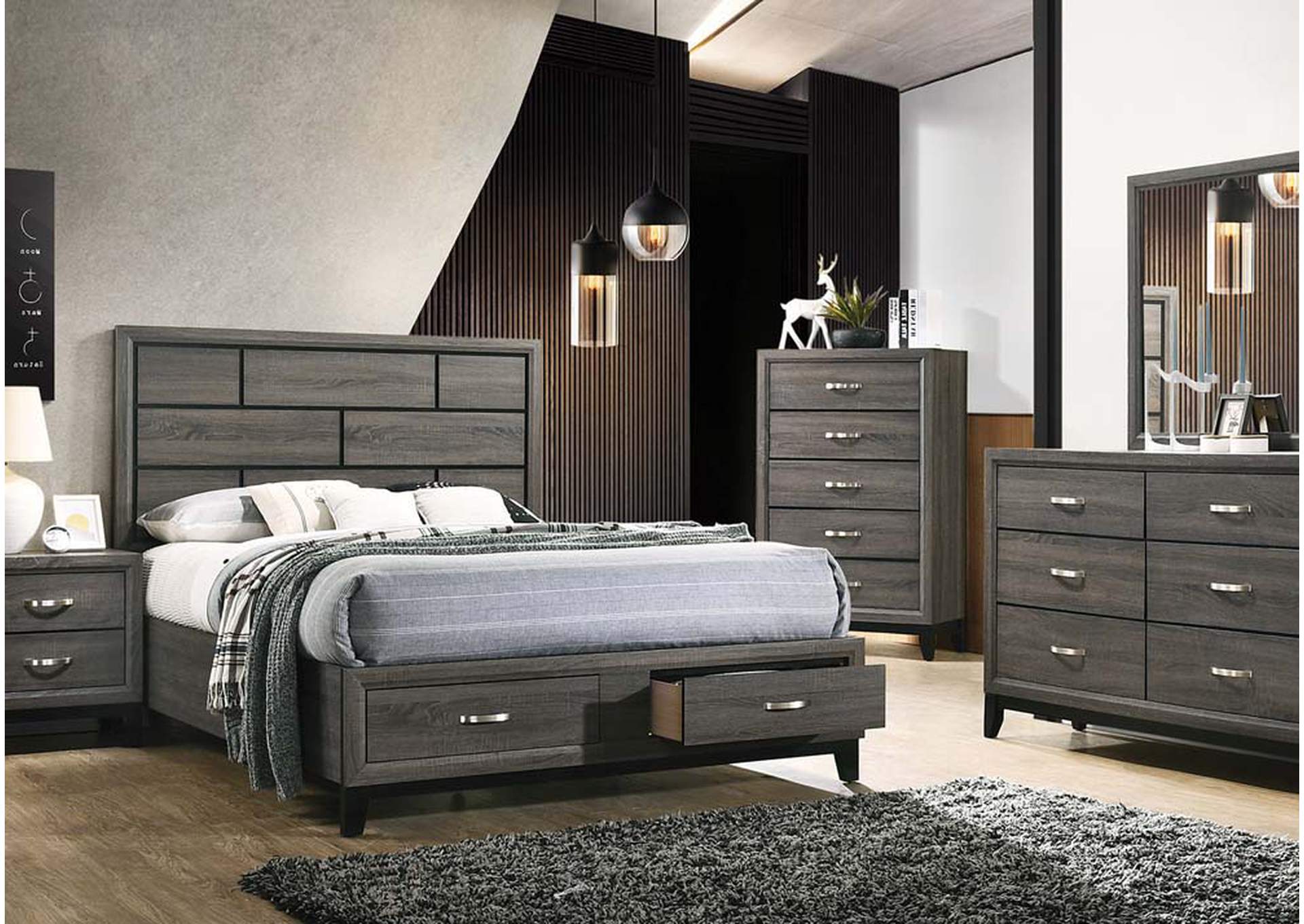 Valdemar Eastern King Bed,Acme