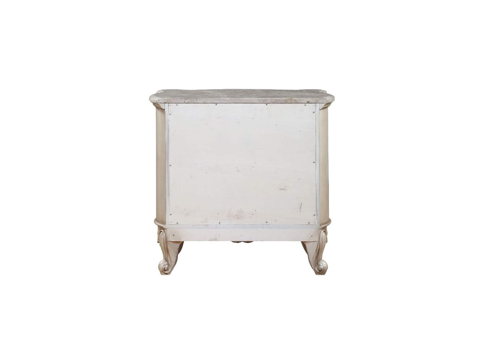 Gorsedd Marble & Antique White Nightstand,Acme