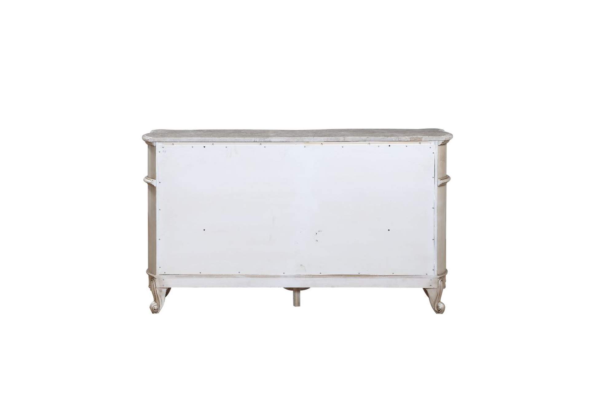 Gorsedd Marble & Antique White Dresser,Acme