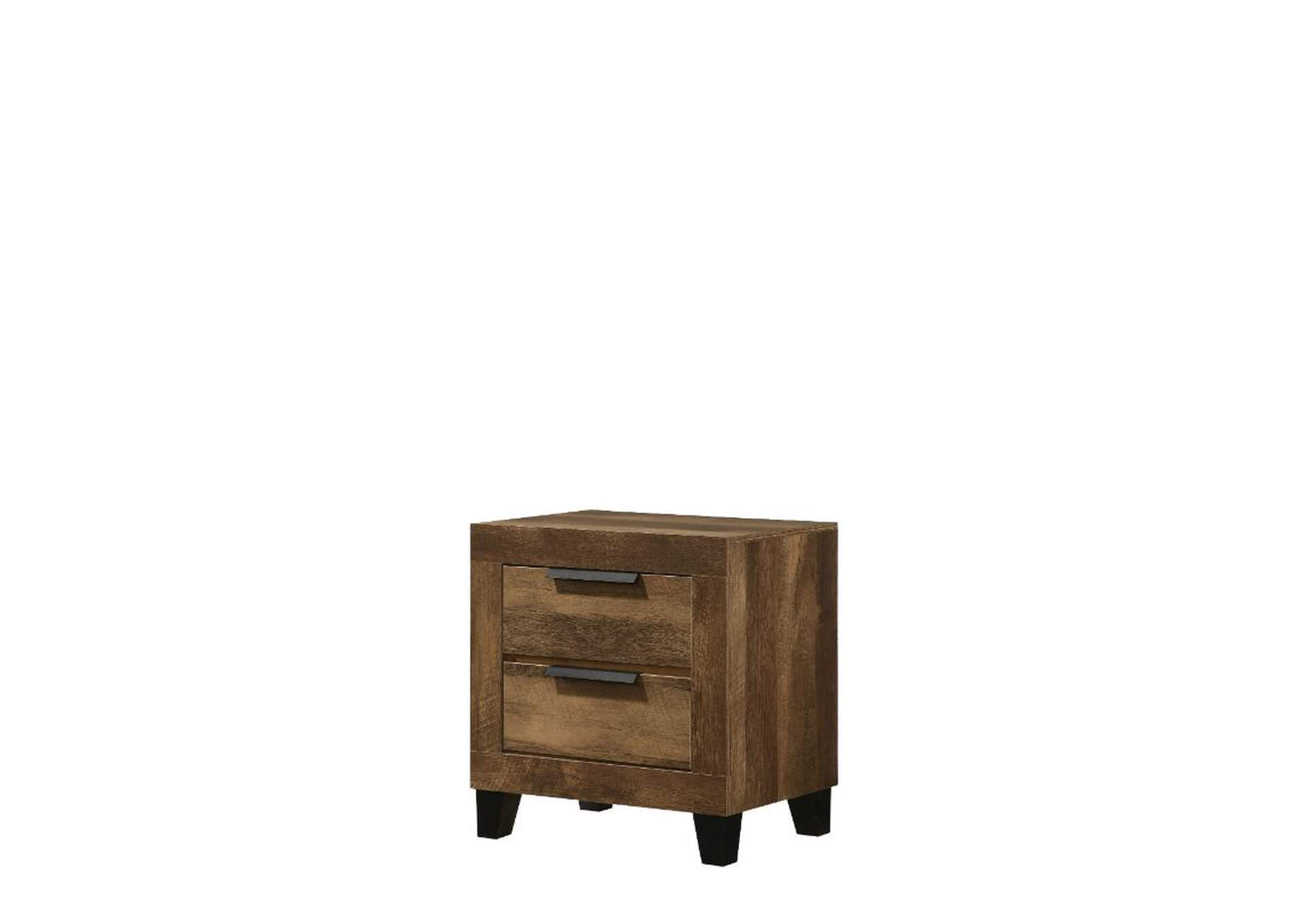 oak finish nightstand