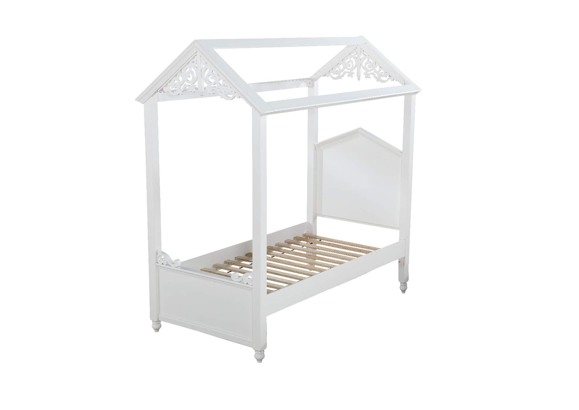 Rapunzel White Twin Bed,Acme