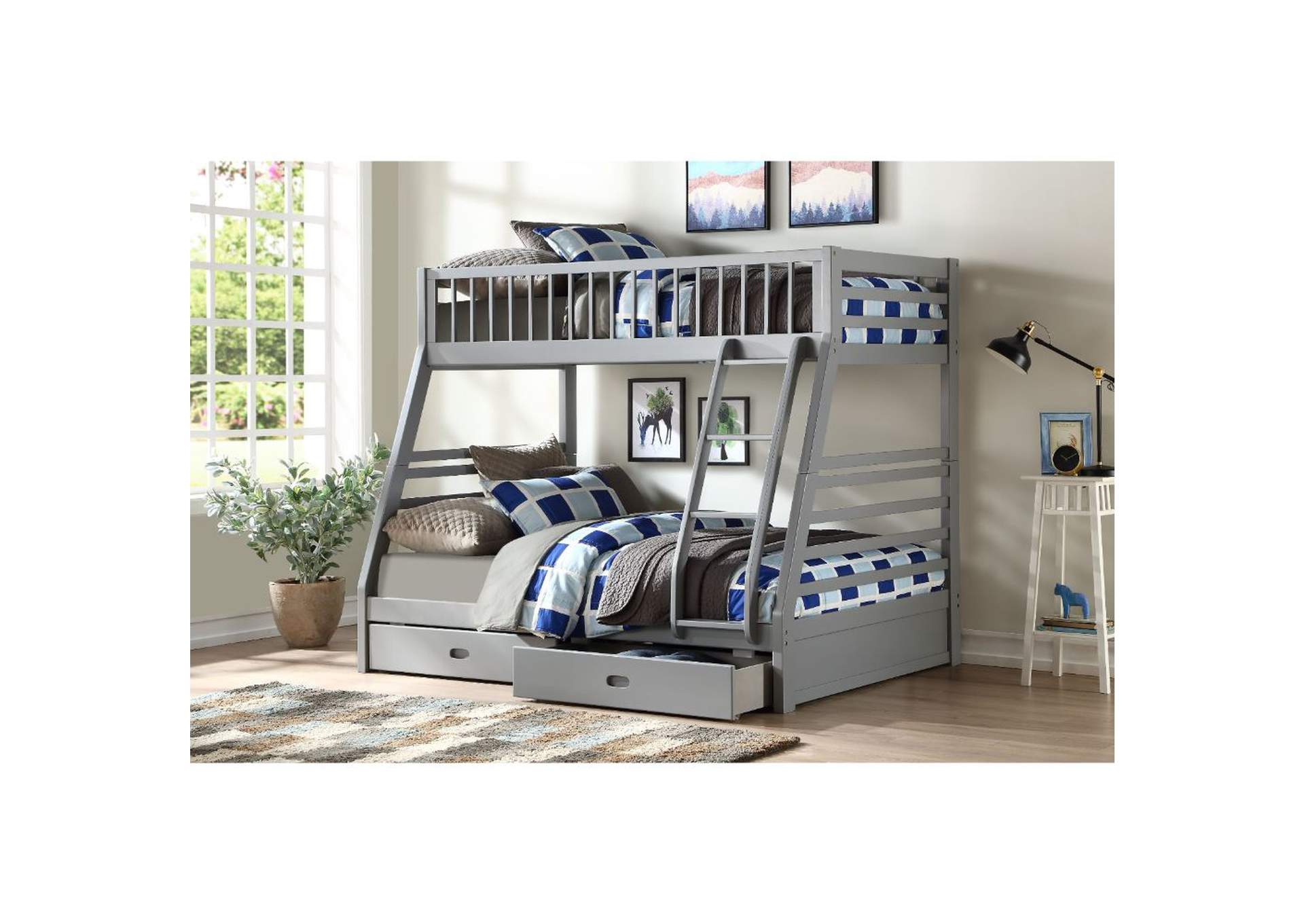 Overstock bunk bed twin shop over full