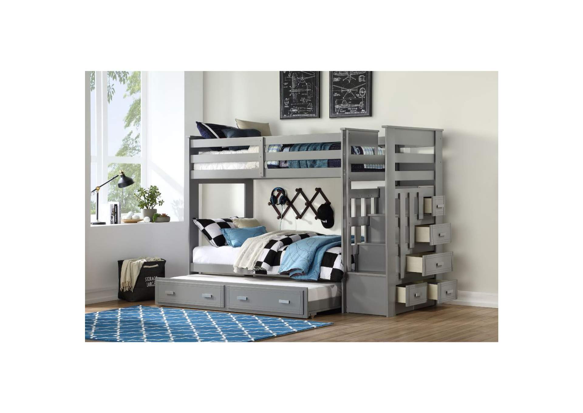 Allentown Twin/Twin Bunk Bed & Trundle,Acme
