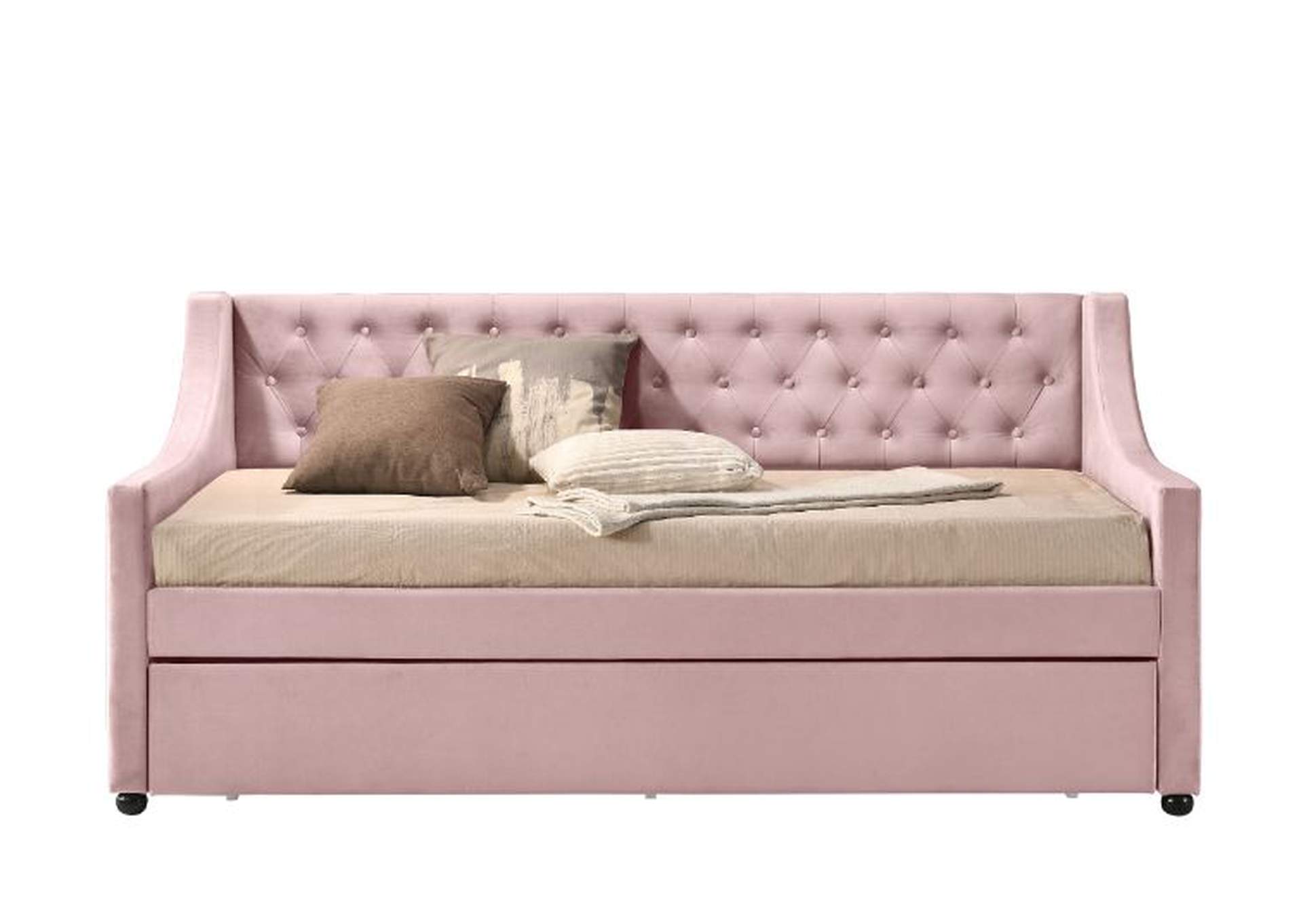 Pink Velvet Lianna Twin Daybed,Acme