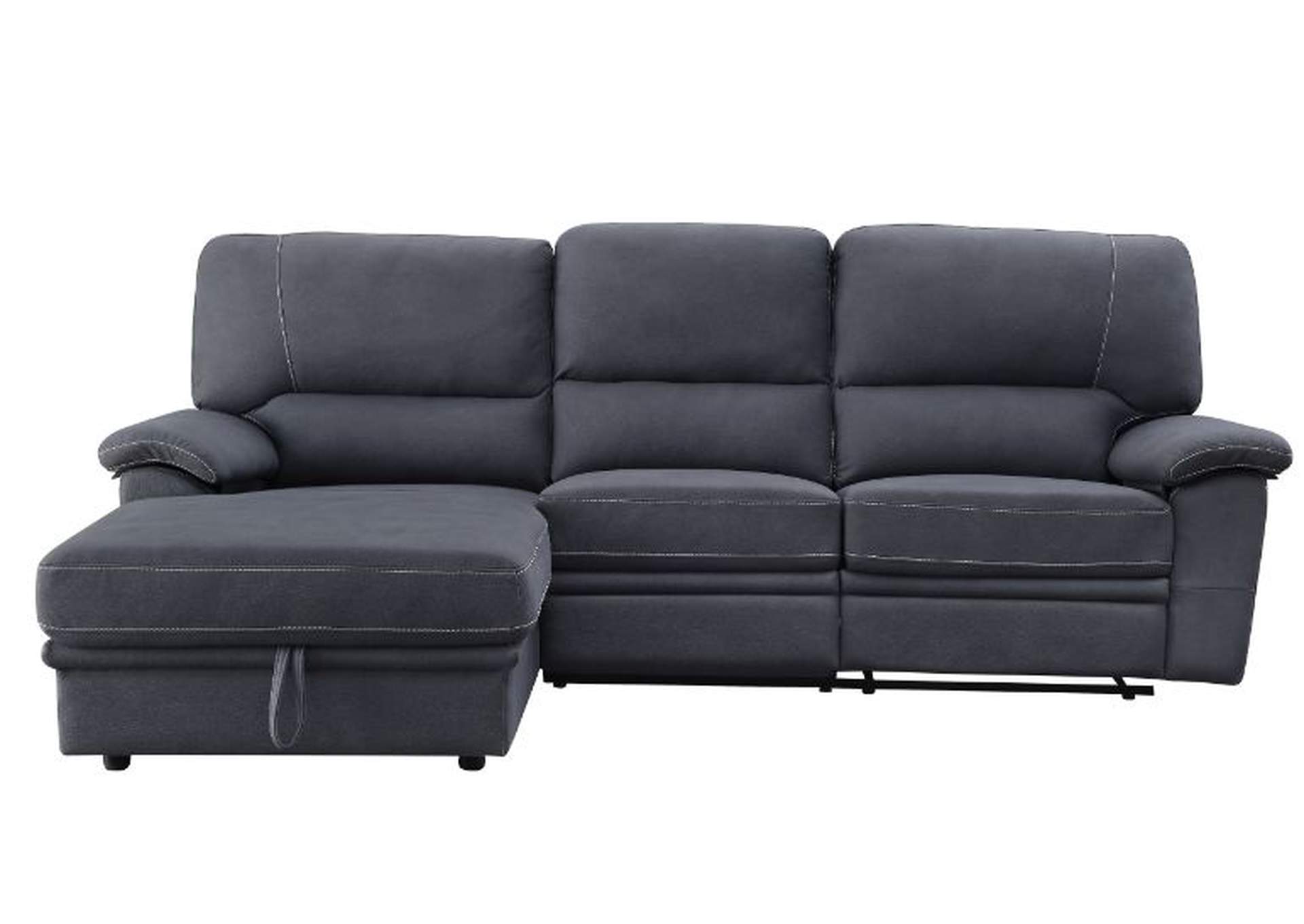 Trifora Dark Gray Fabric Sectional Sofa,Acme