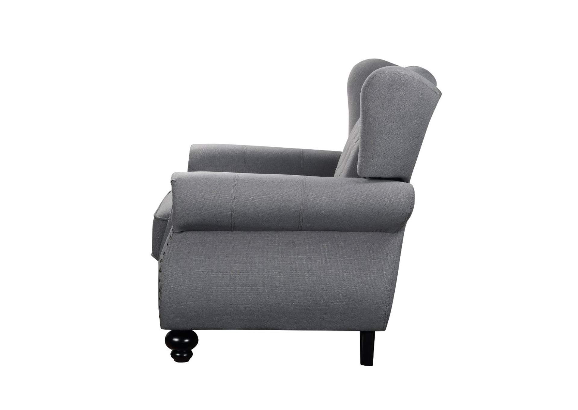 Hannes Gray Fabric Chair,Acme