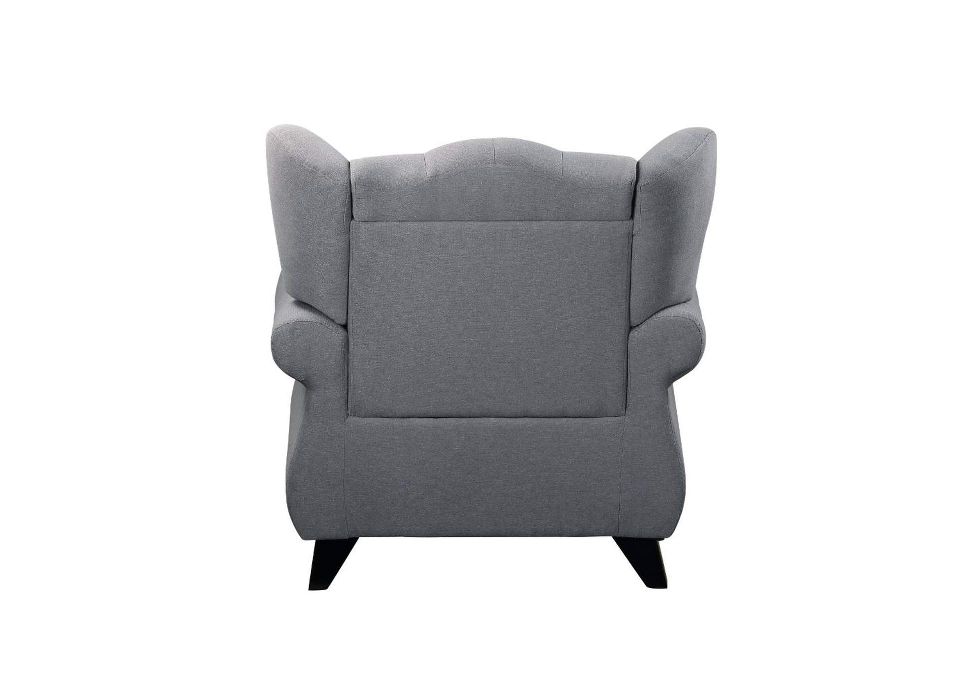 Hannes Gray Fabric Chair,Acme