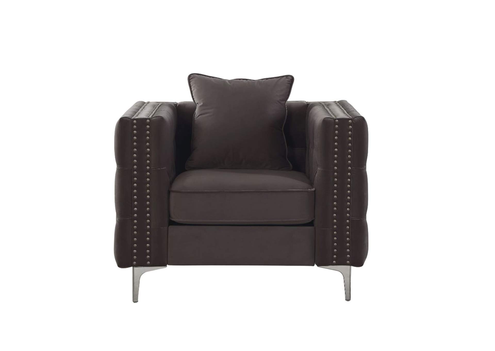 Gillian II Dark Gray Velvet Chair,Acme
