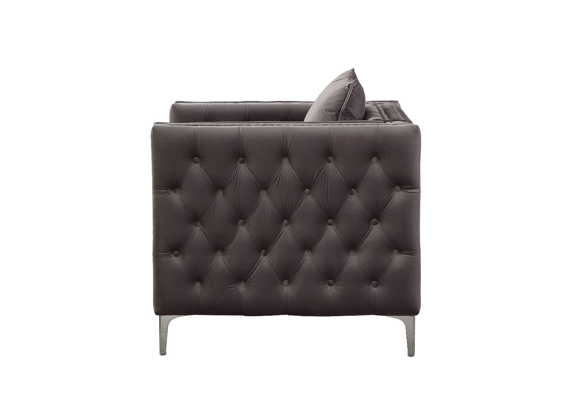 Gillian II Dark Gray Velvet Chair,Acme