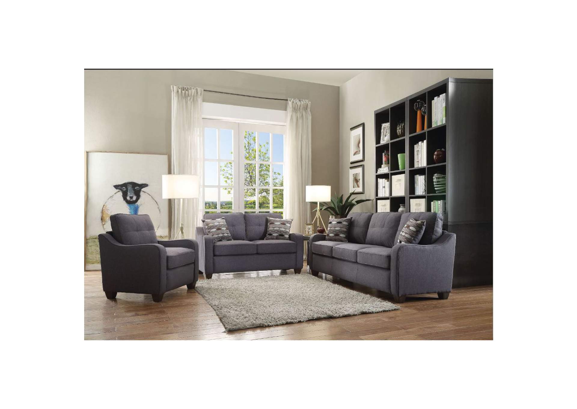 Cleavon II Gray Linen Sofa,Acme