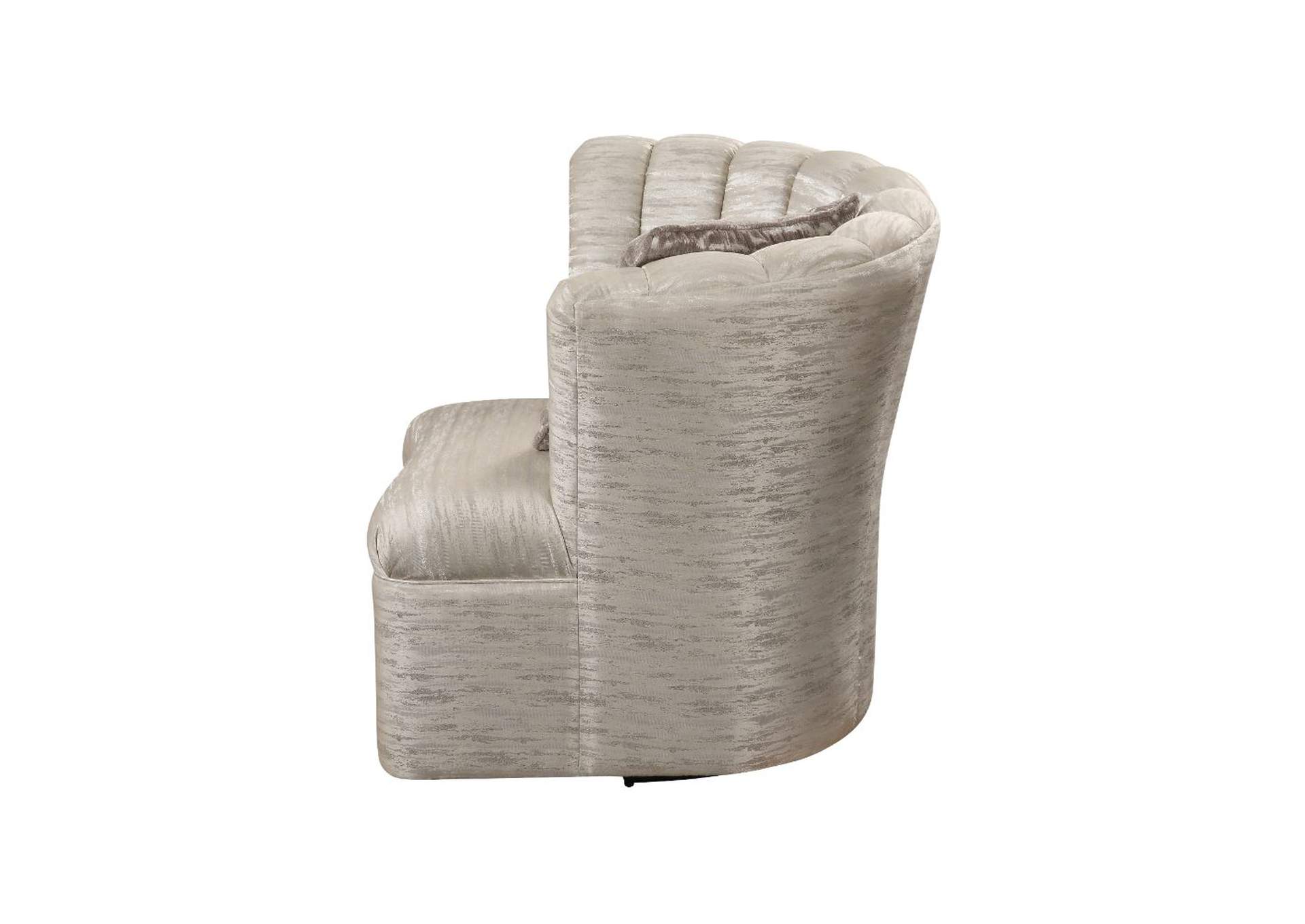 Athalia Shimmering Pearl Swivel Chair,Acme