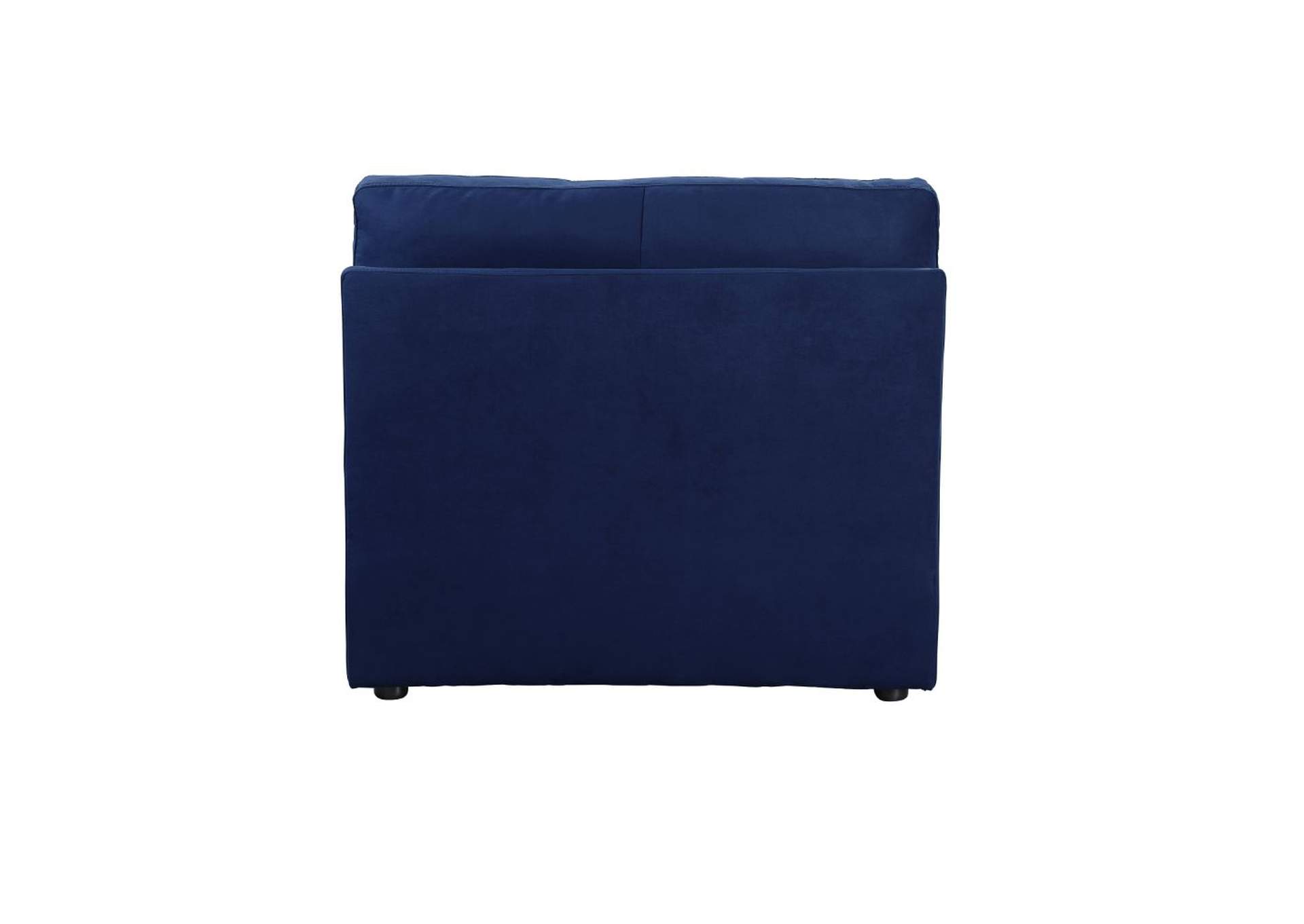 Crosby Blue Fabric Armless Chair,Acme