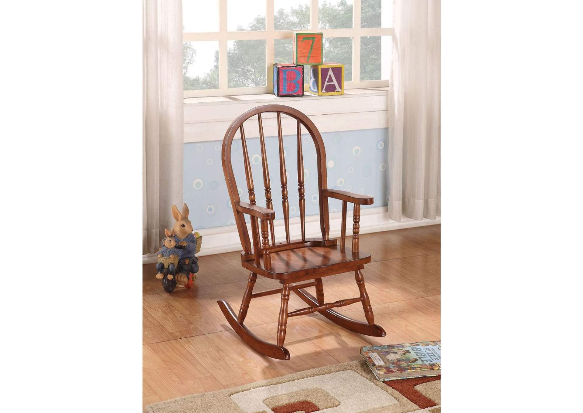 Kloris Tobacco Youth Rocking Chair,Acme