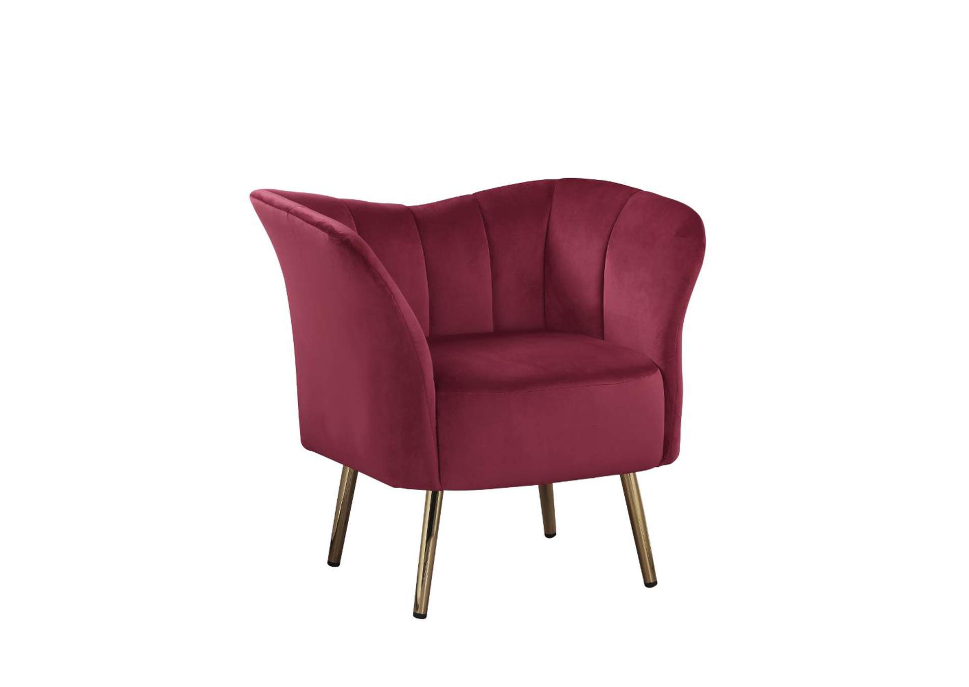 burgundy arm chair