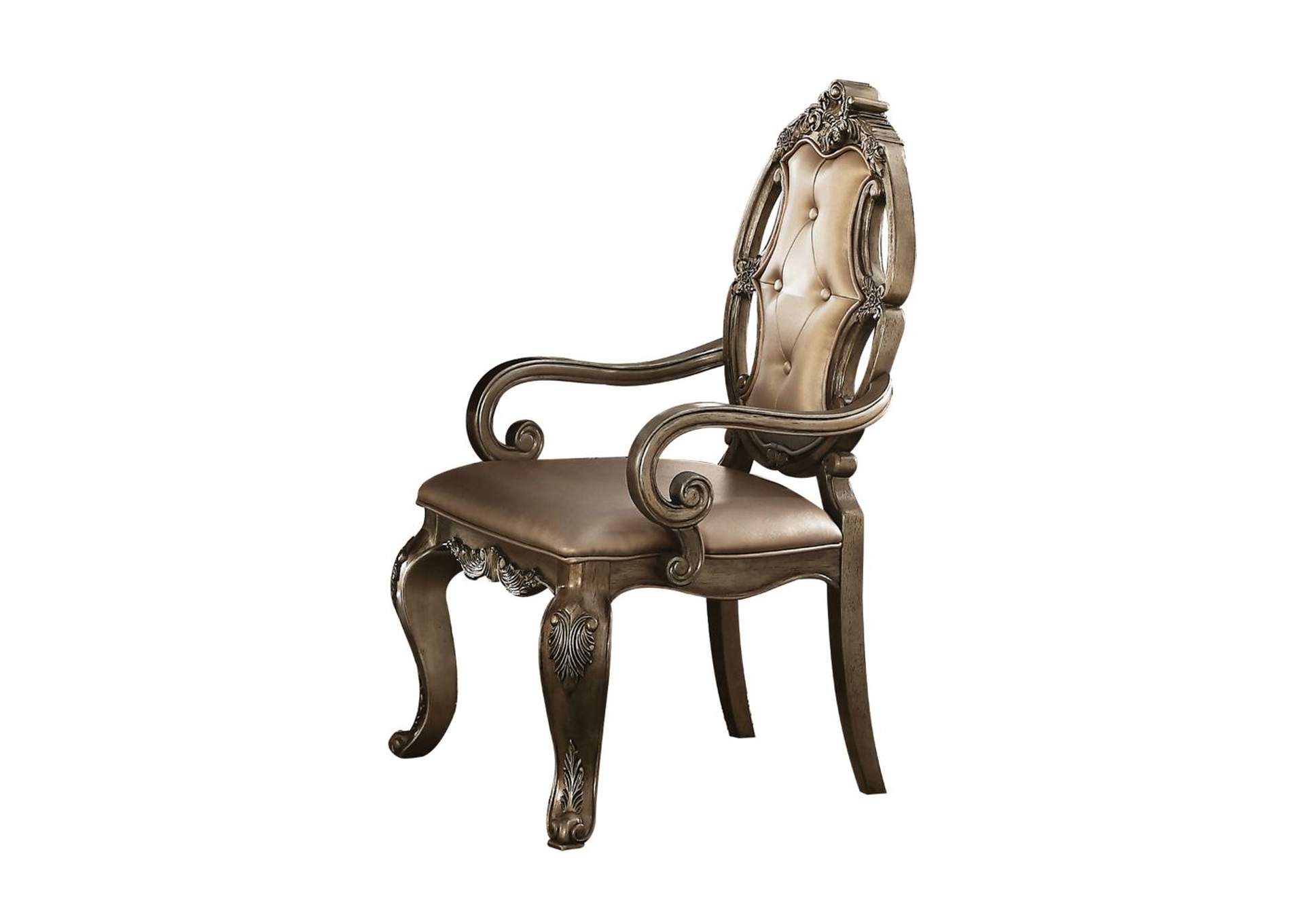 Ragenardus PU & Vintage Oak Chair,Acme