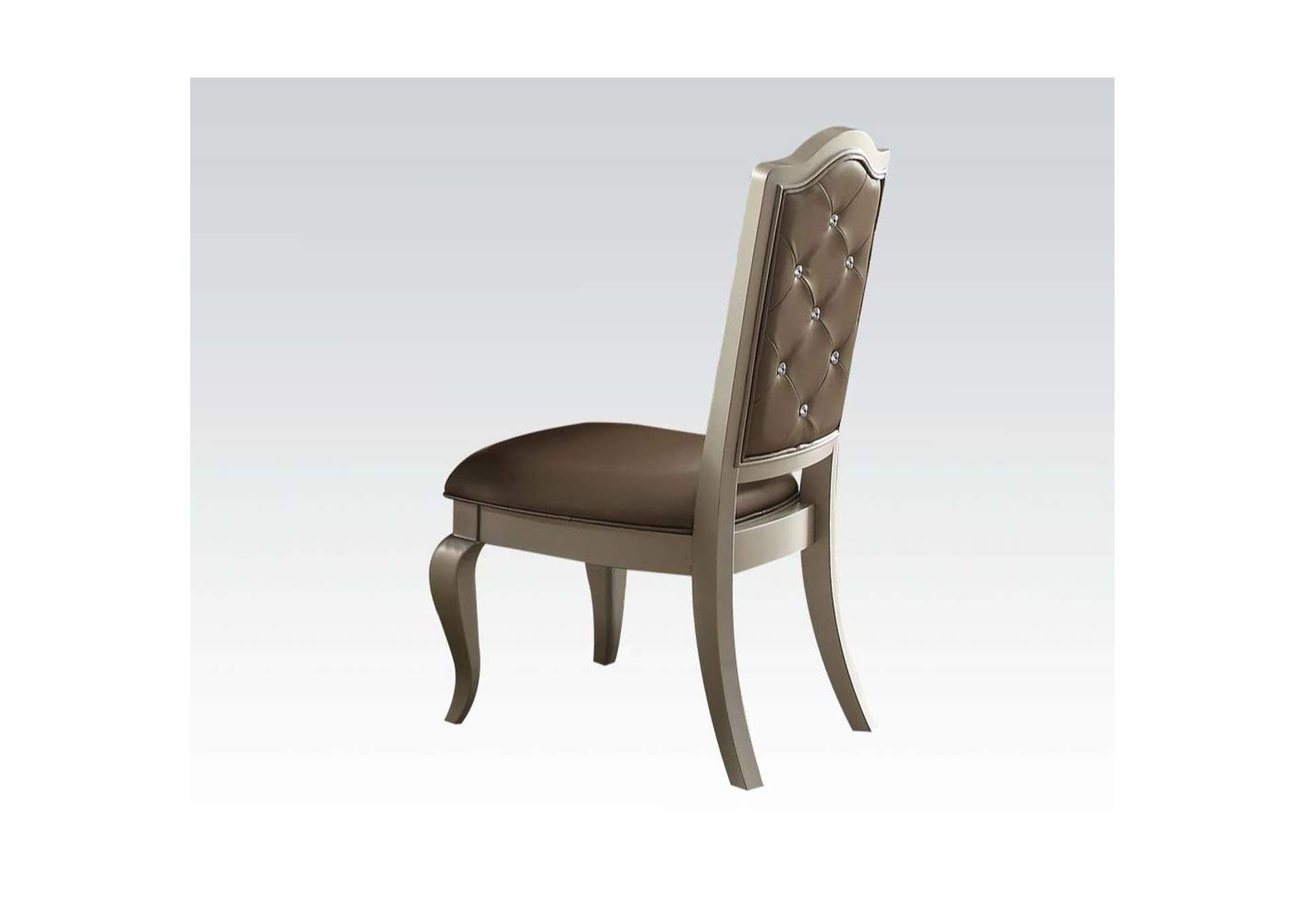 Francesca Silver Champagne Side Chair (2Pc),Acme
