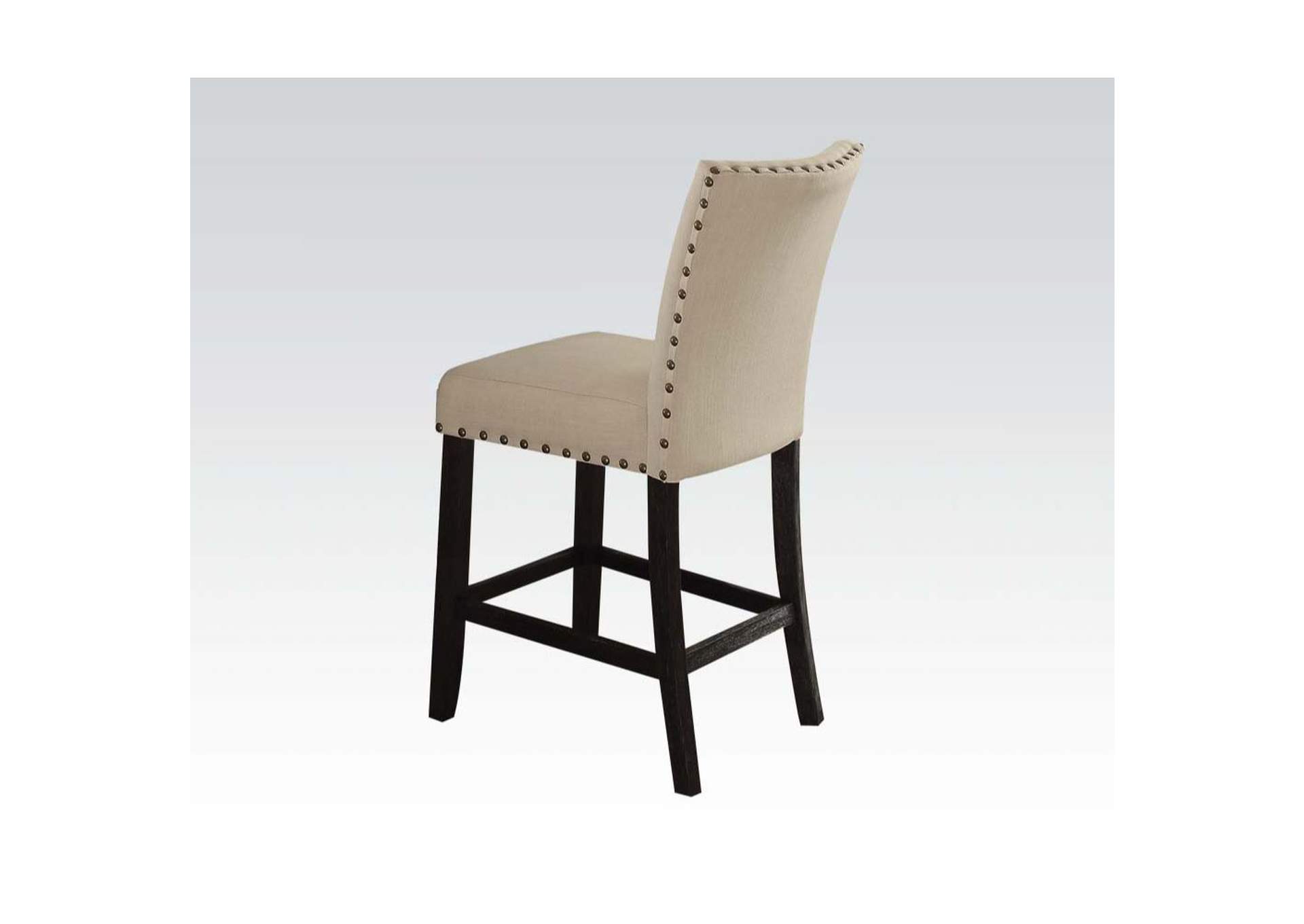 Nolan Linen & Salvage Dark Oak Counter Height Chair,Acme