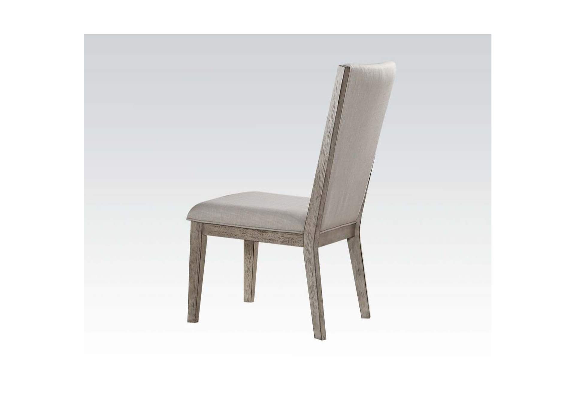 Rocky Fabric & Gray Oak Side Chair,Acme