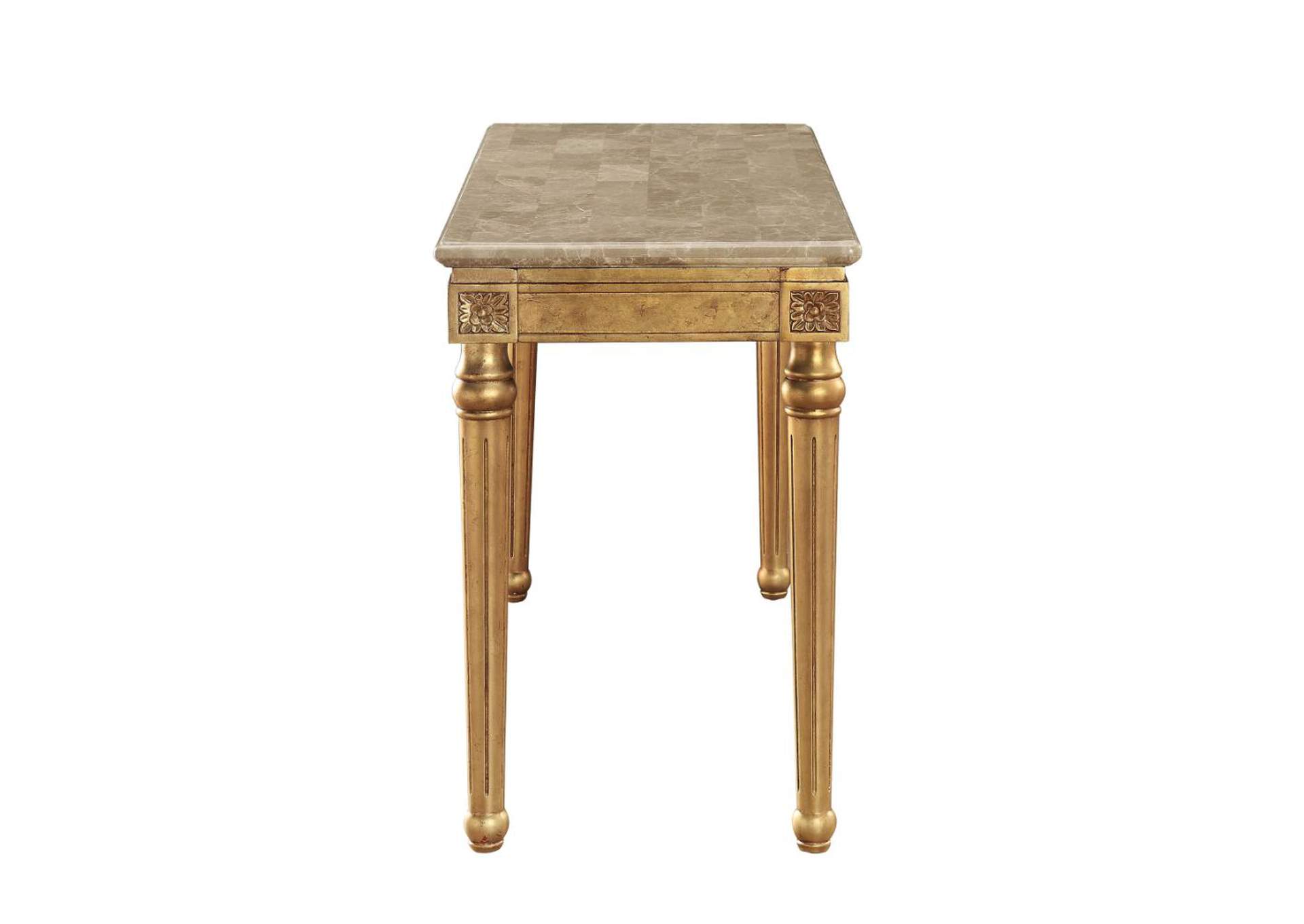 ACME Furniture Daesha Coffee Table Marble and Antique Gold