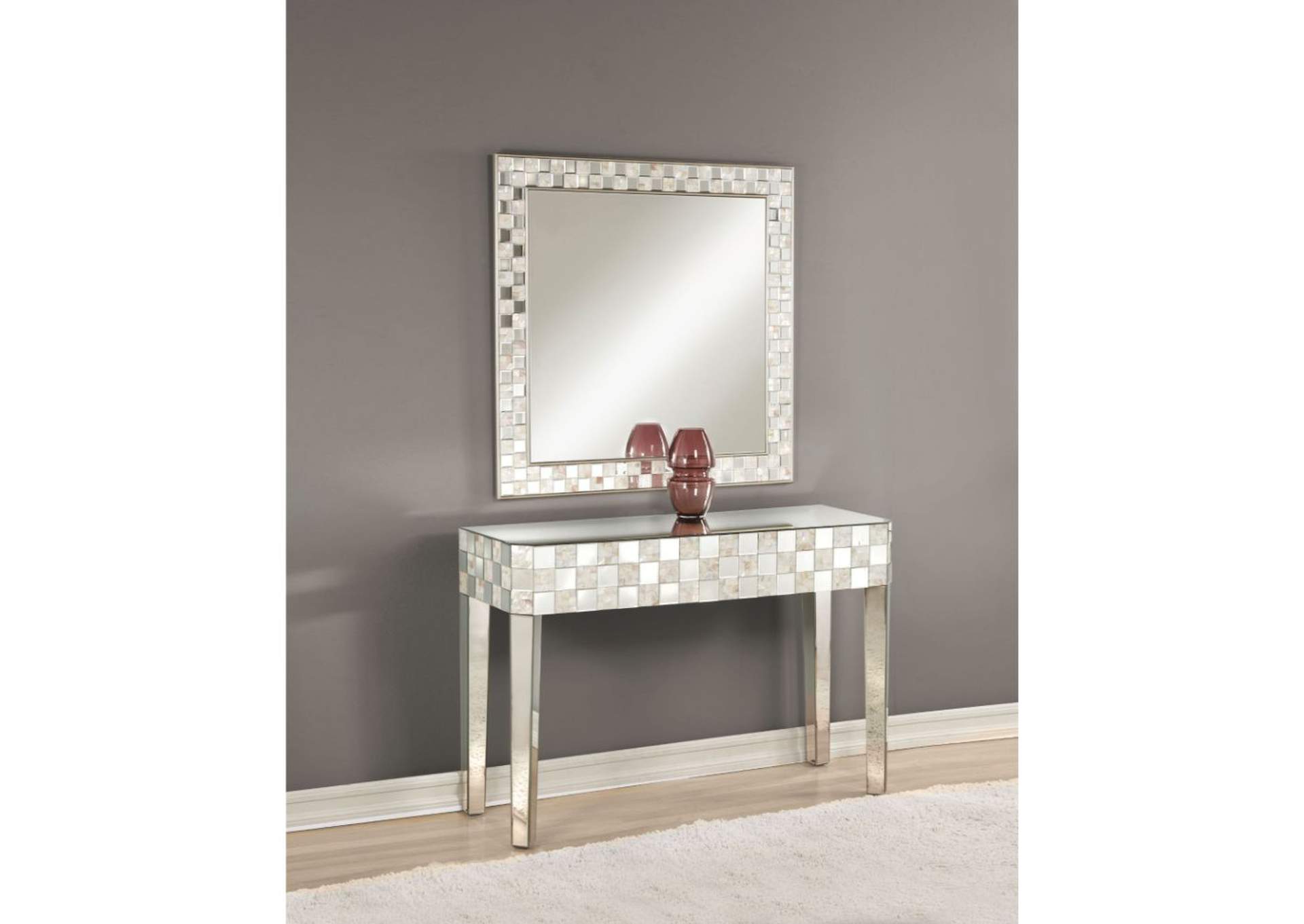Nasa Mirrored Accent Table,Acme