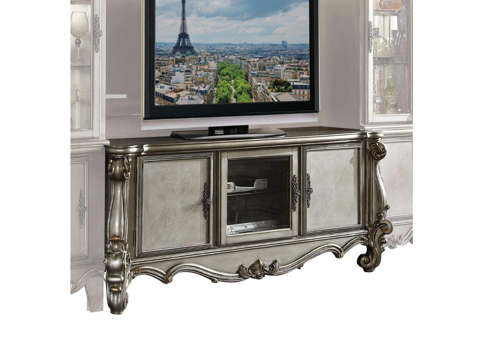Versailles Antique Platinum TV Stand,Acme