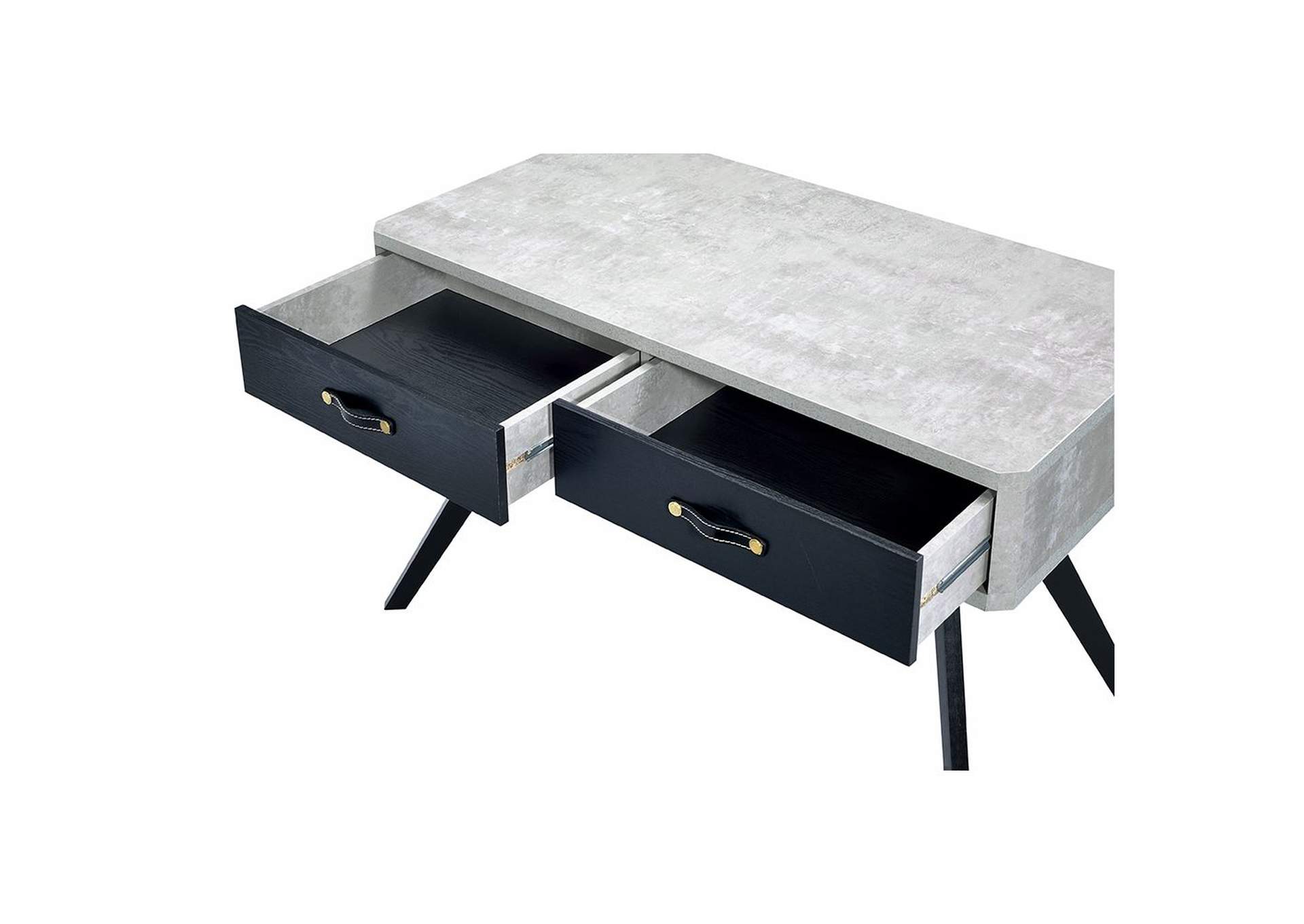 Magna Faux Concrete & Black Desk,Acme