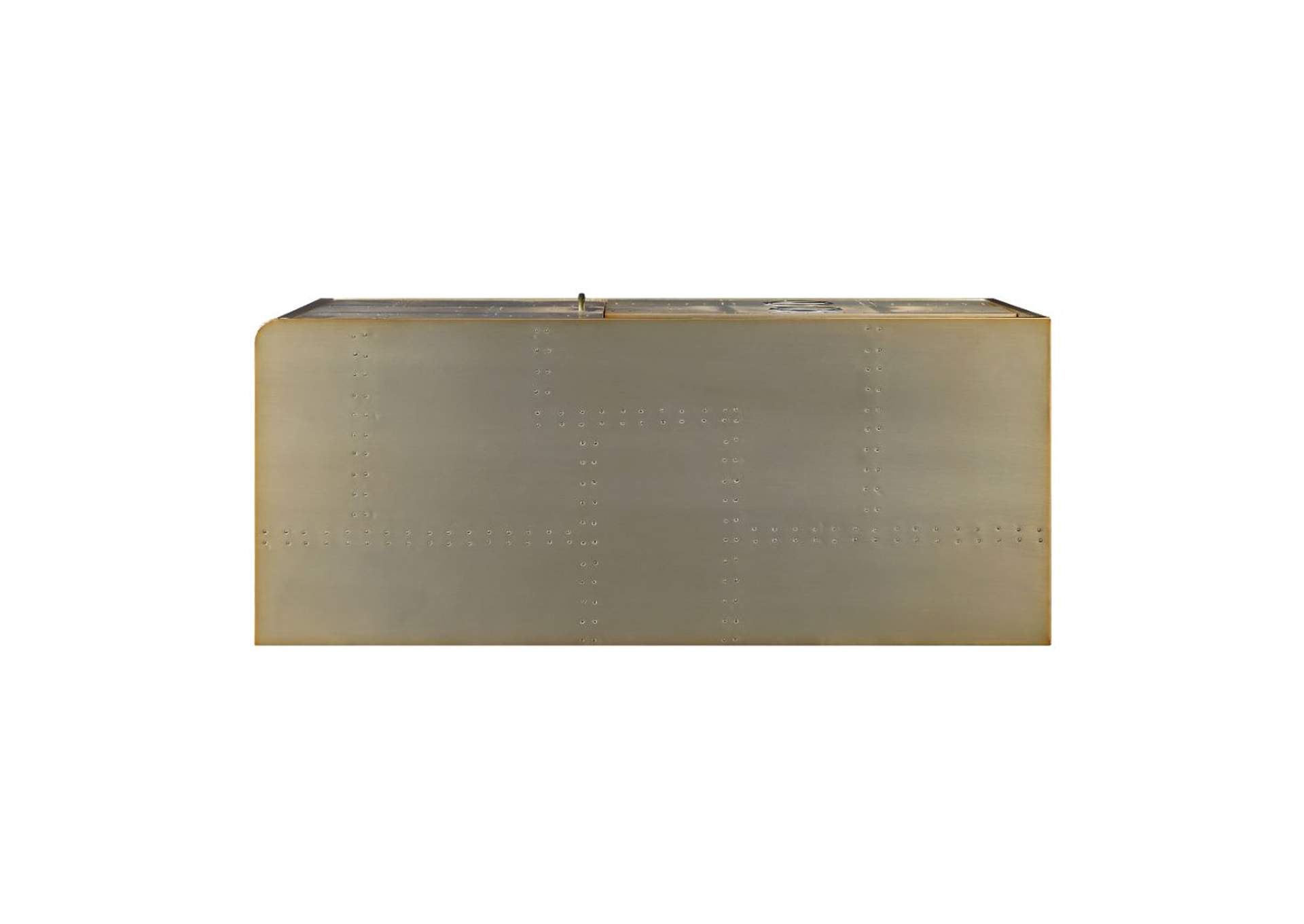 Jennavieve Gold Aluminum Cabinet,Acme
