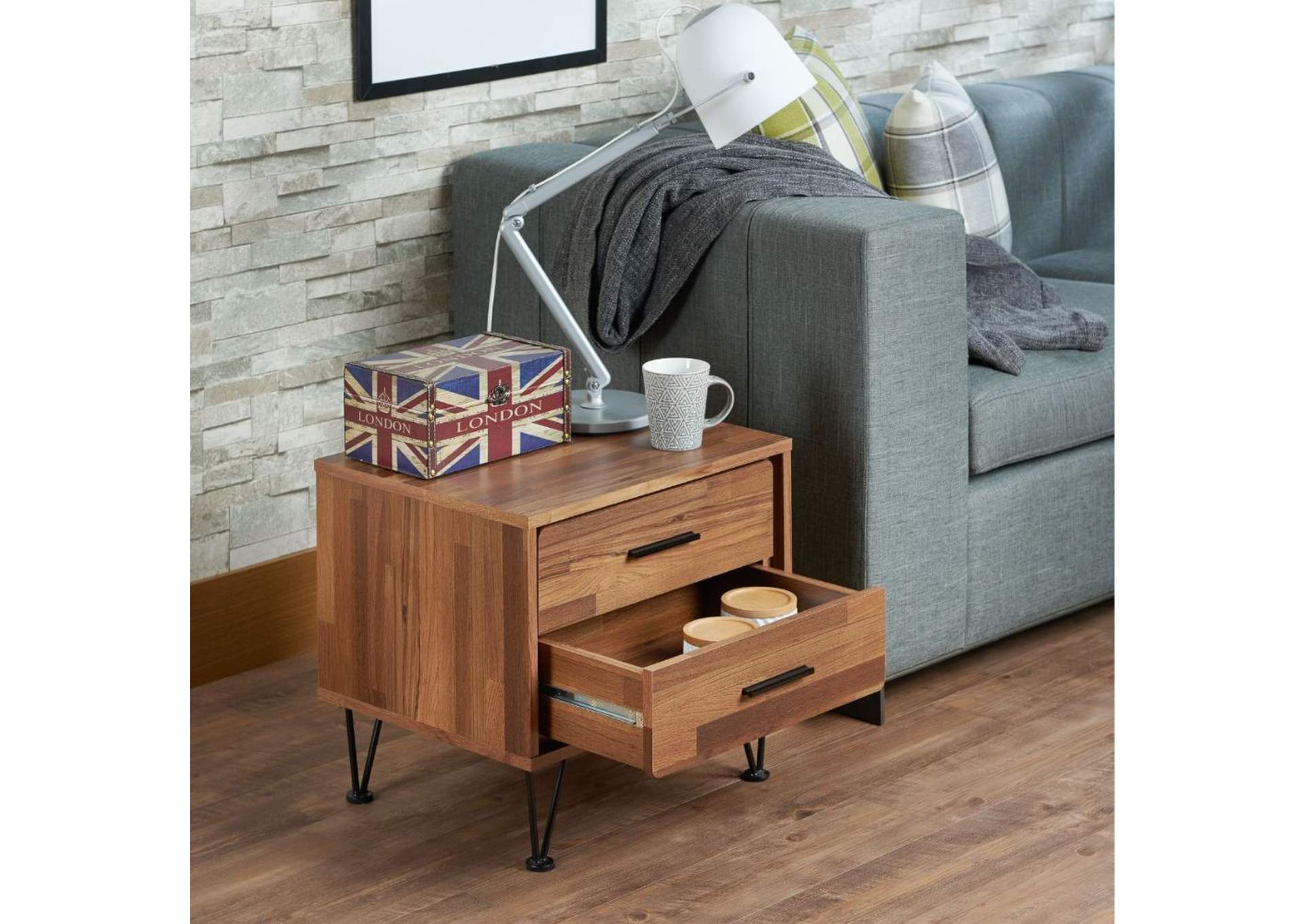 Deoss Walnut Accent Table,Acme