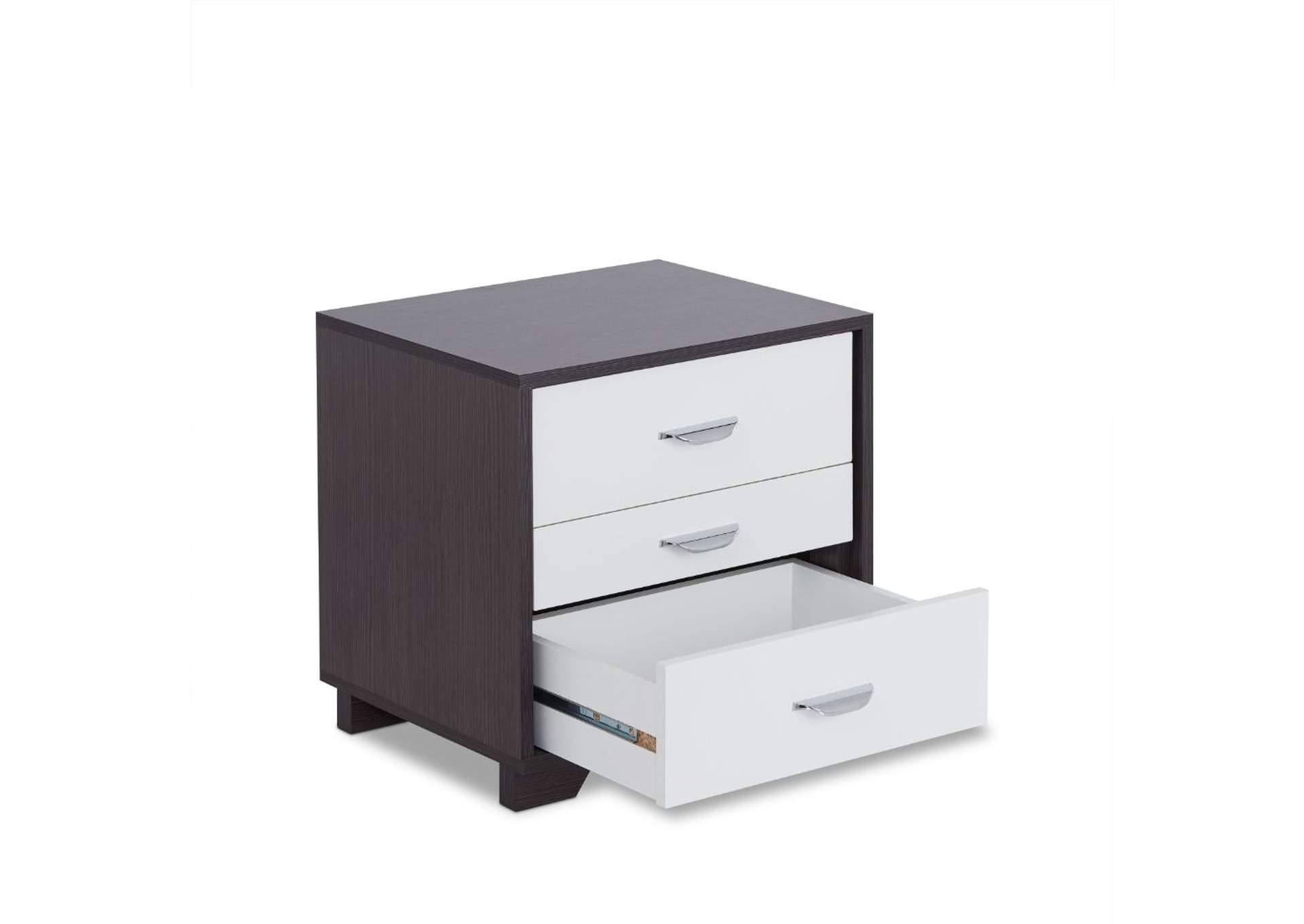 Eloy White Black Accent Table,Acme