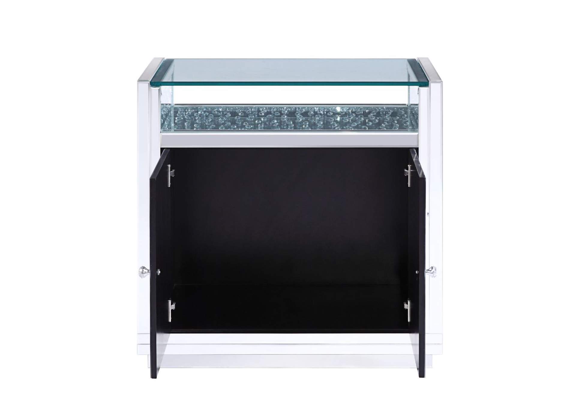 Nysa Mirrored & Faux Crystals Accent Table,Acme