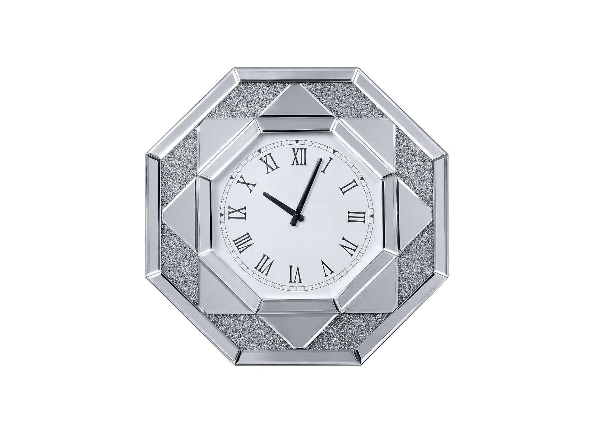 Maita Mirrored & Faux Gems Wall Clock,Acme